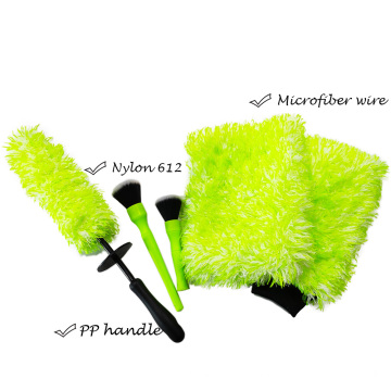 High quality car cleaning tools,microfiber tire brush,car wash mitt